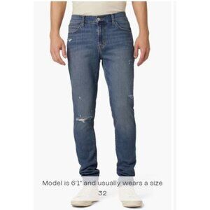 Hudson Mens Ace Med Wash Mid Rise Distressed Skinny Jeans Sz 38 x 32 New